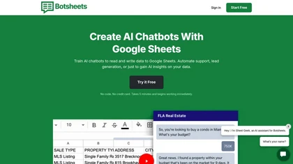 Botsheets AI Writer